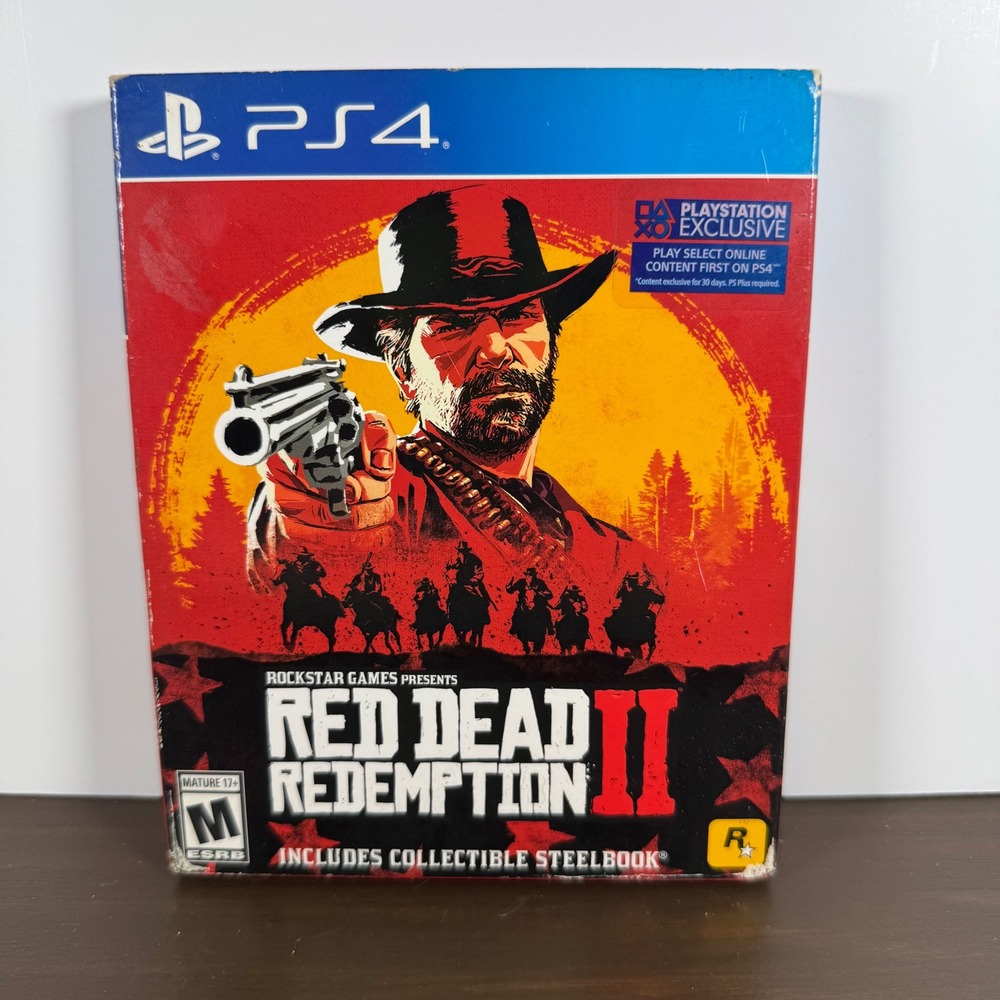PS4 Red Dead Redemption II Steel Book Edition Rockstar Game Sony New Sealed Rare